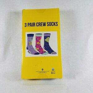 Scooby Doo Men's 3-Pack of Crew Socks with Novelty Gift Box, Shoe Sizes 8-12